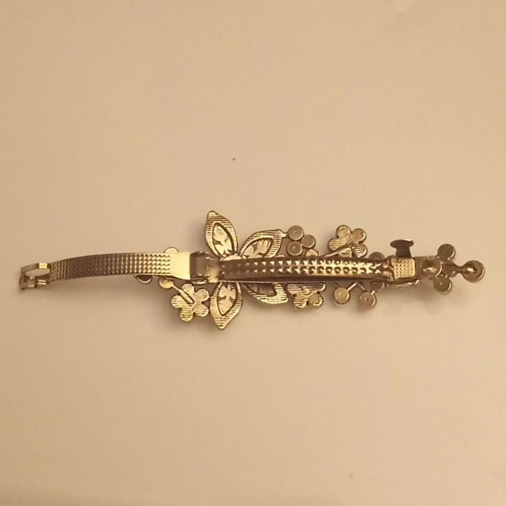 Vintage Bridal Reinstone Pearls Barrett Hair Wedding Prom Clip